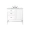James Martin Vanities Addison 36in Single Vanity, Glossy White w/ 3 CM Ethereal Noctis Top E444-V36-GW-3ENC - alternate 1